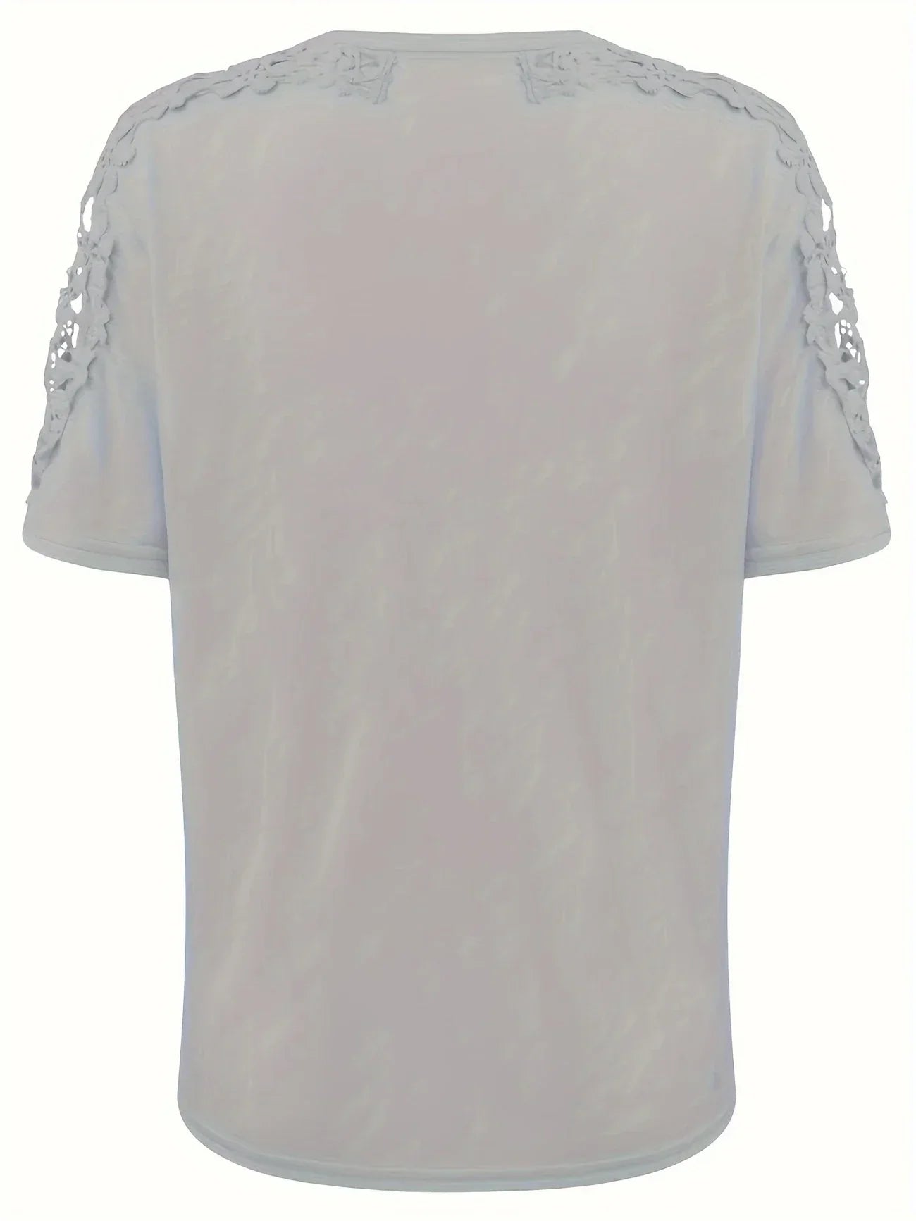 Ancuta - Elegante Verano Manga Corta Camiseta Con Encaje