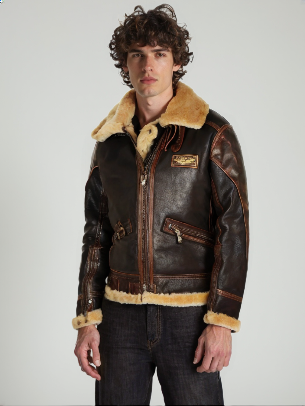 Chaqueta de aviador Gian para hombre: moderna y cómoda, con un estilo atemporal.