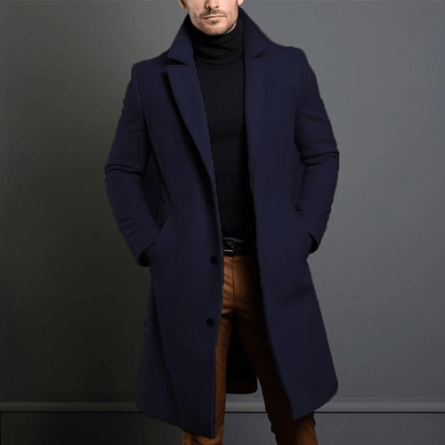 Abrigo largo de invierno Edward para hombre: chaqueta estilo gabardina cálida y aislante con un corte clásico y elegante.