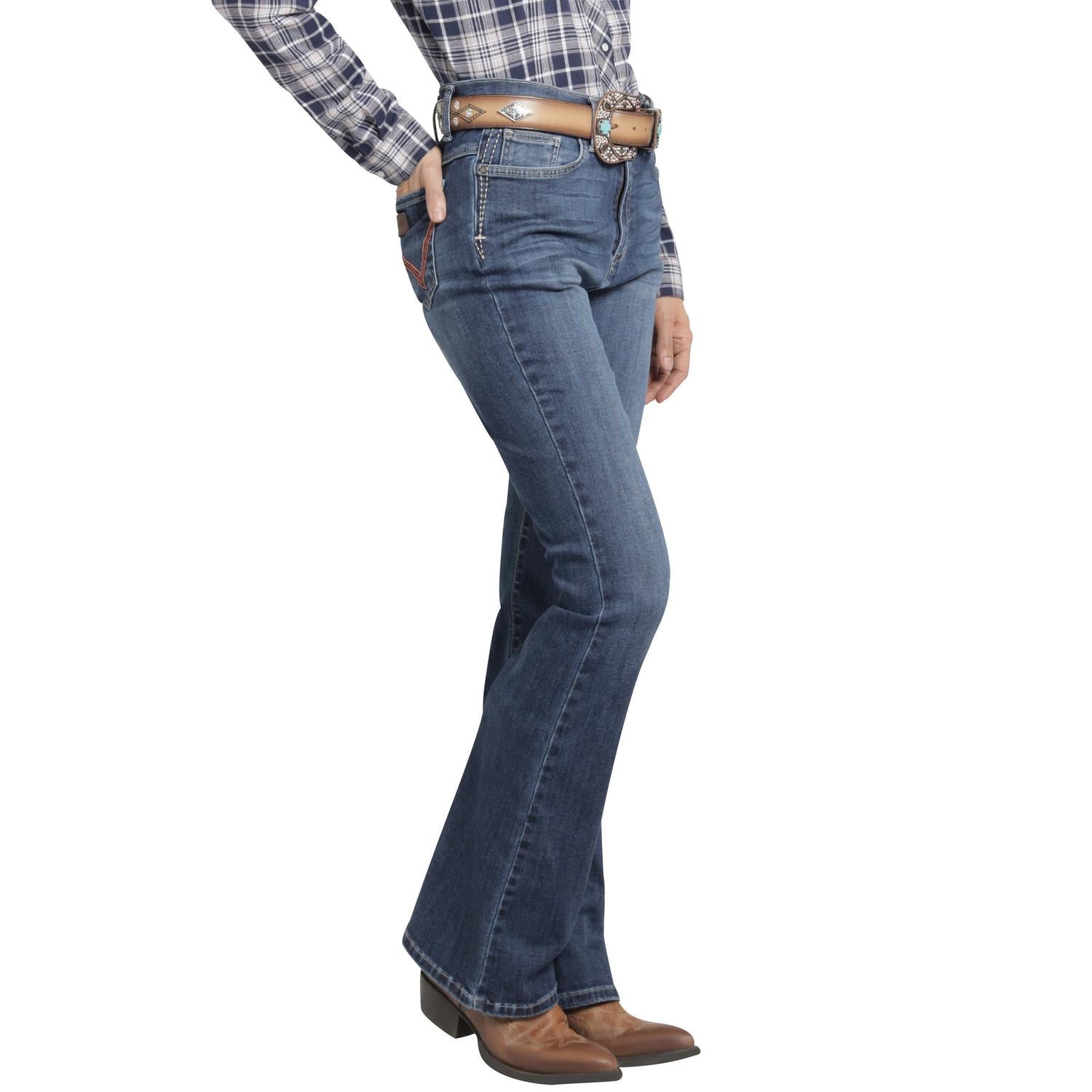 Jeans Vaquero Wrangler Mujer Flare 596
