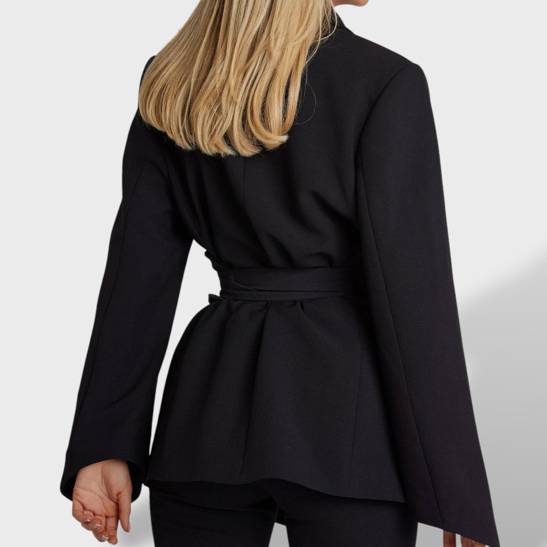 Chaqueta Mujer Cinturón Entallado Chic