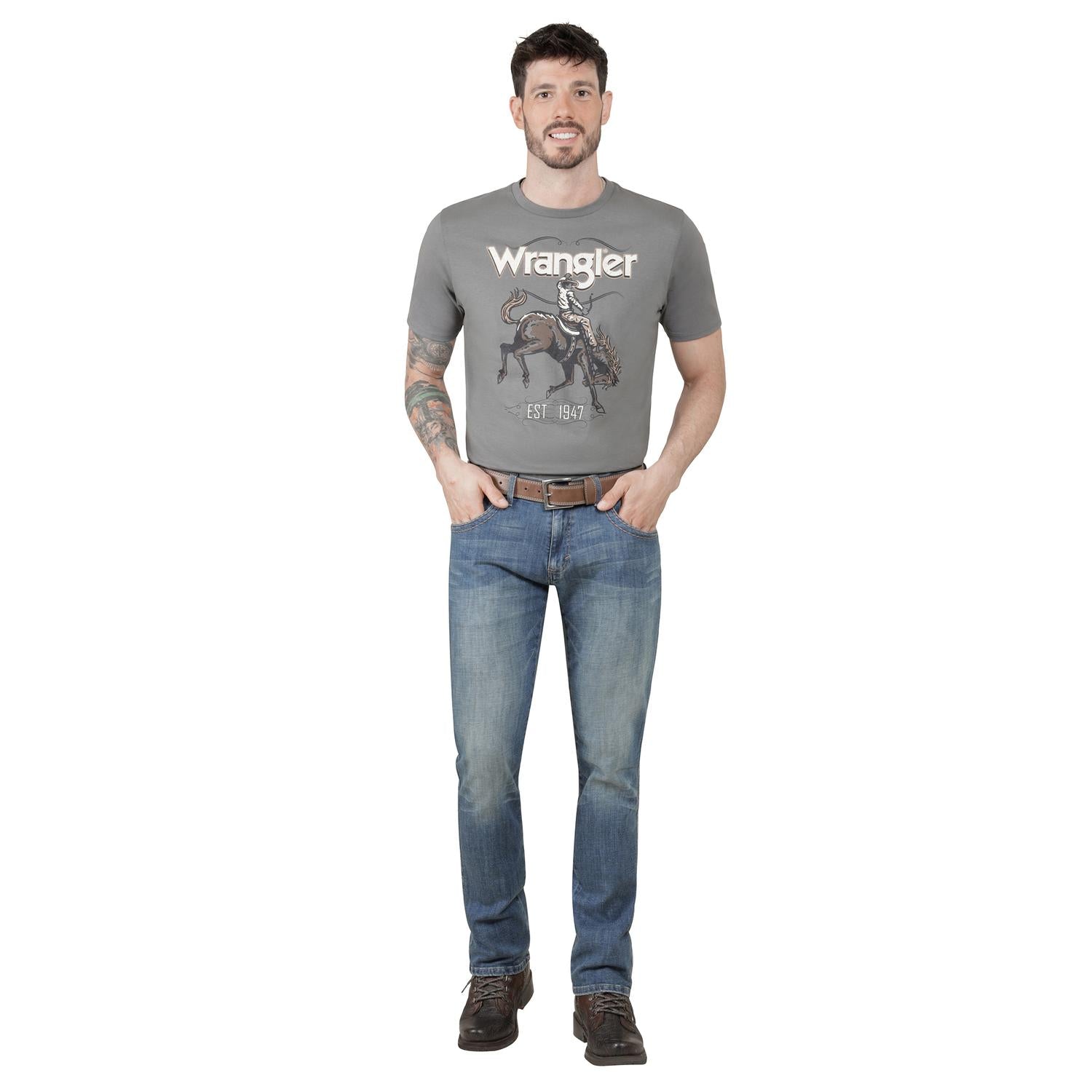 Jeans Vaquero Wrangler Hombre Western Slim Straight 320