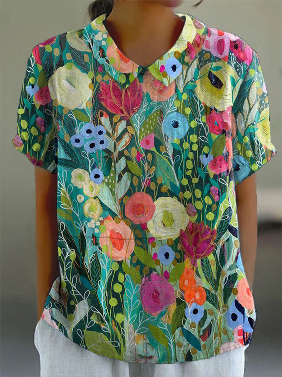 Camisa floral de margaritas