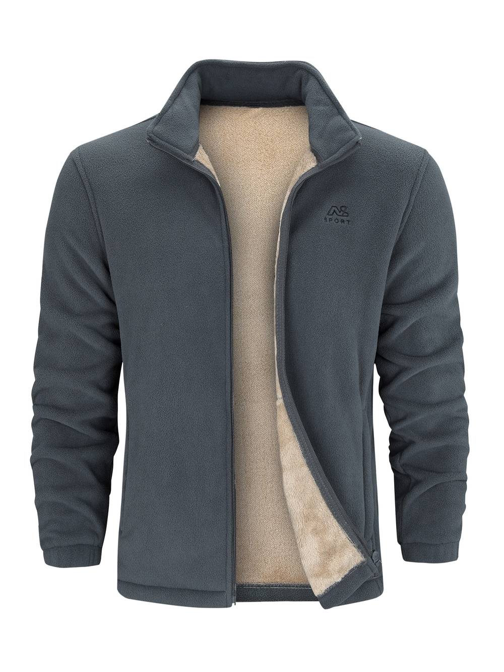 Alvin Chaqueta Polar Unisex con Forro Sherpa – Caliente, Cómoda y para Uso Diario