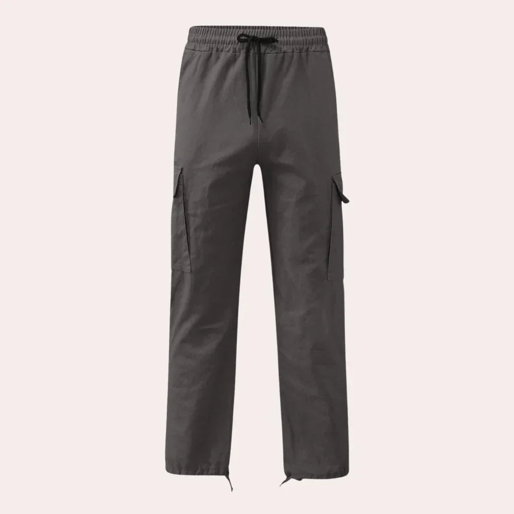 James Pantalon Cargo Hombre – Pantalon Outdoor Robusto con Bolsillos & Cintura Elástica