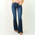 Zia Pantalon Évasé Mujer – Pantalón Talle Medio-Alto con Corte Skinny y Mezcla de Algodón Cómoda