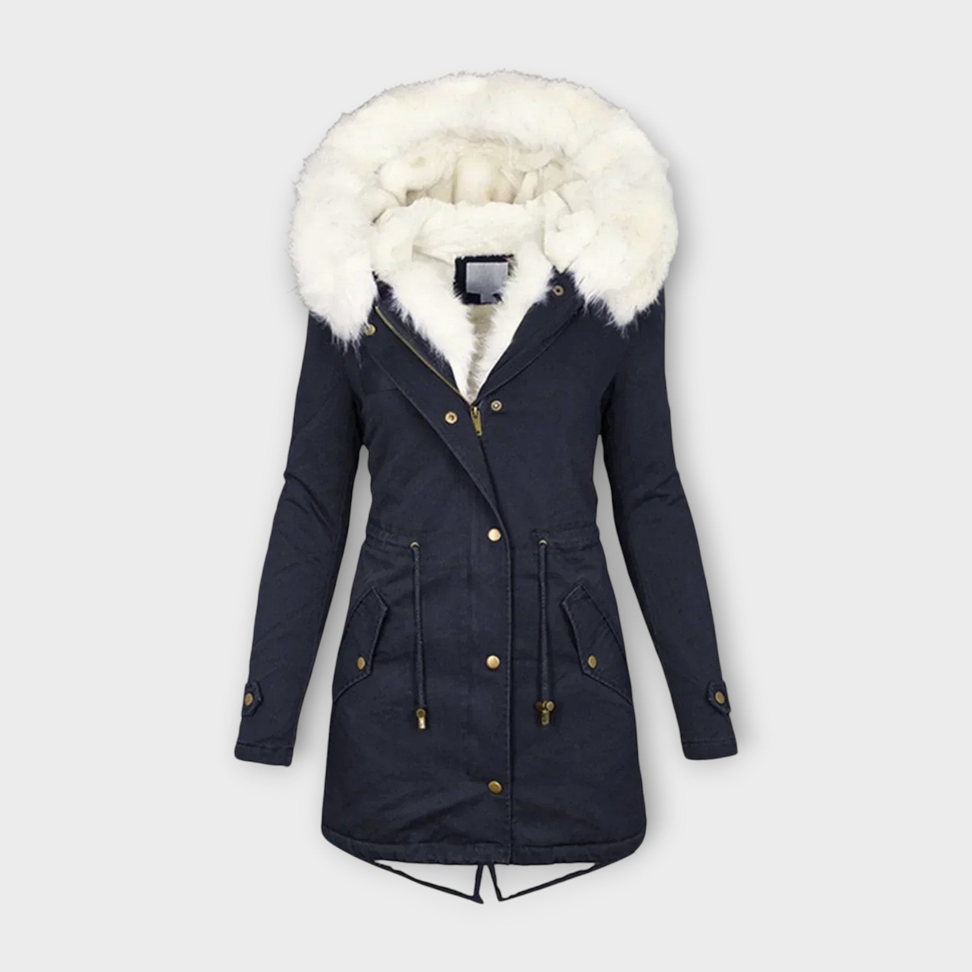 Ivara - Chaqueta de invierno impermeable y forrada de piel