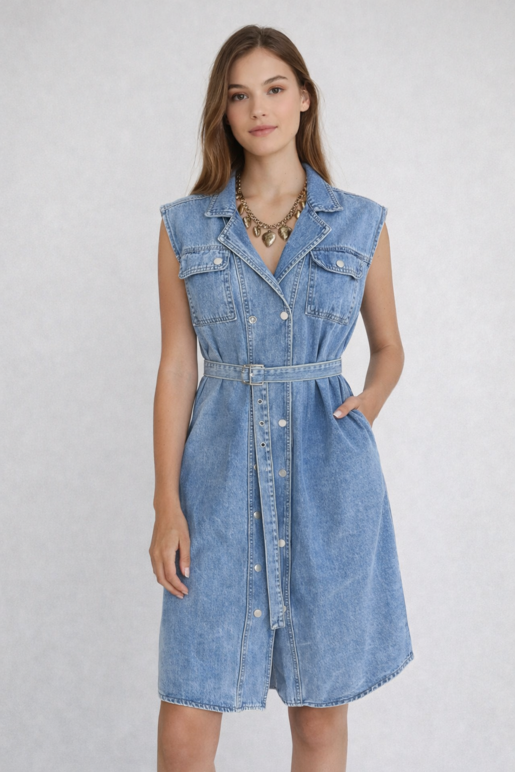 Aleksandra - Vestido Vaquero Elegante