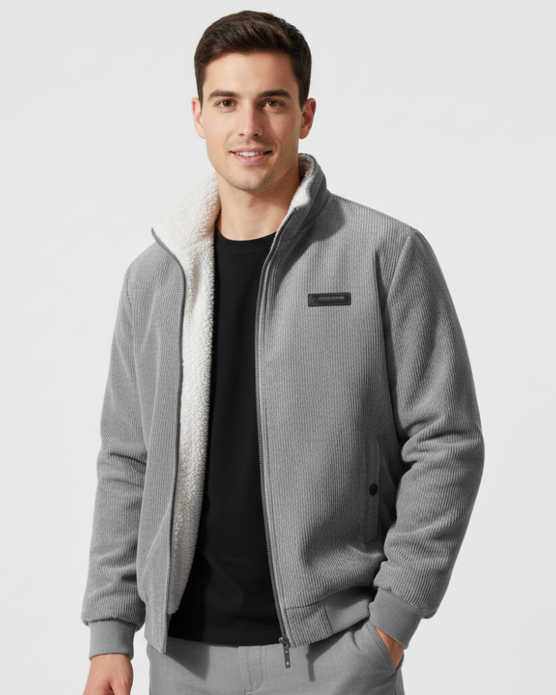 Glenn Chaqueta de Pana para Hombre – Cazadora Caliente Forrada de Sherpa con Corte Cómodo