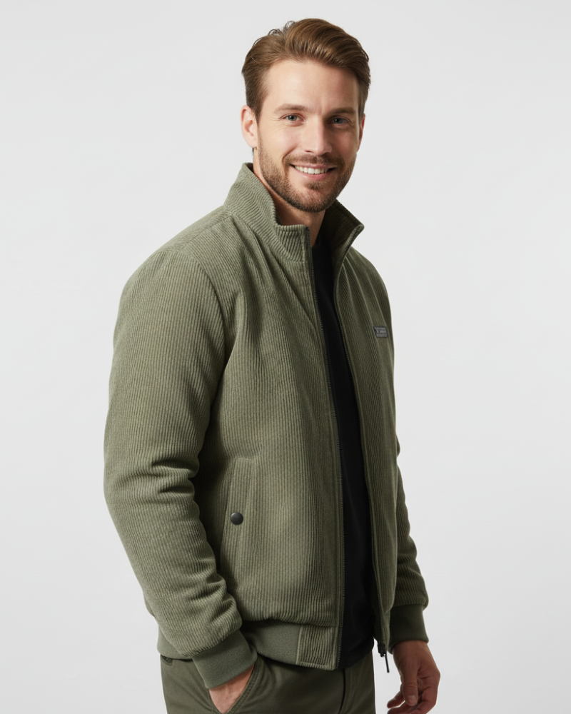 Glenn Chaqueta de Pana para Hombre – Cazadora Caliente Forrada de Sherpa con Corte Cómodo