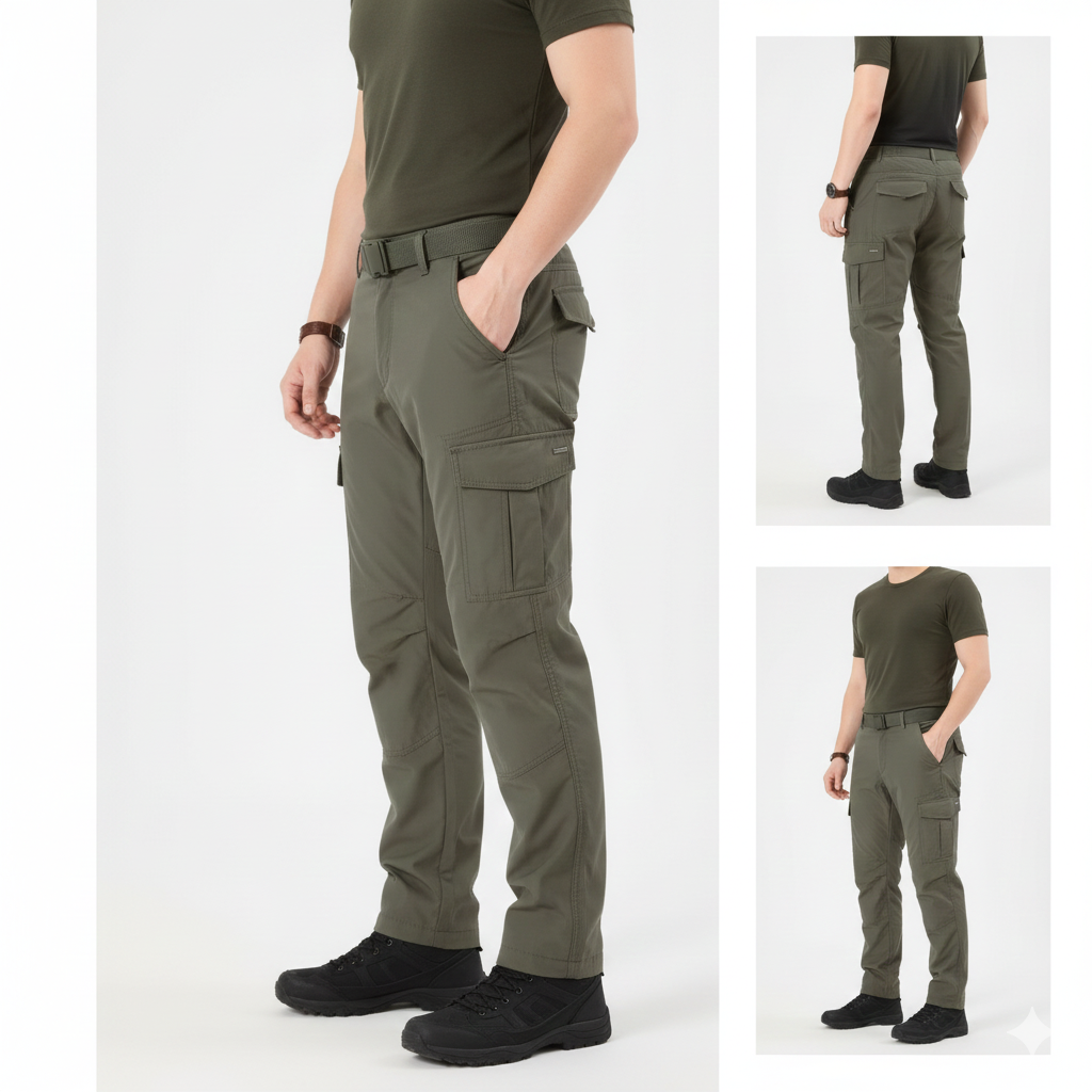 Kurt Pantalón Cargo Hombre – Pantalón Táctico Duradero con Numerosos Bolsillos y Comodidad