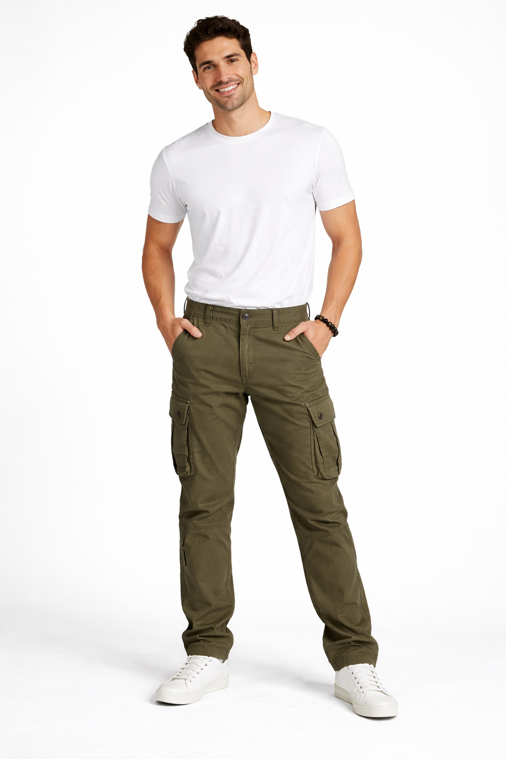 Mane Pantalón Cargo Hombre Corte Recto – Algodón Transpirable, Bolsillos Utilitarios y Estilo Workwear
