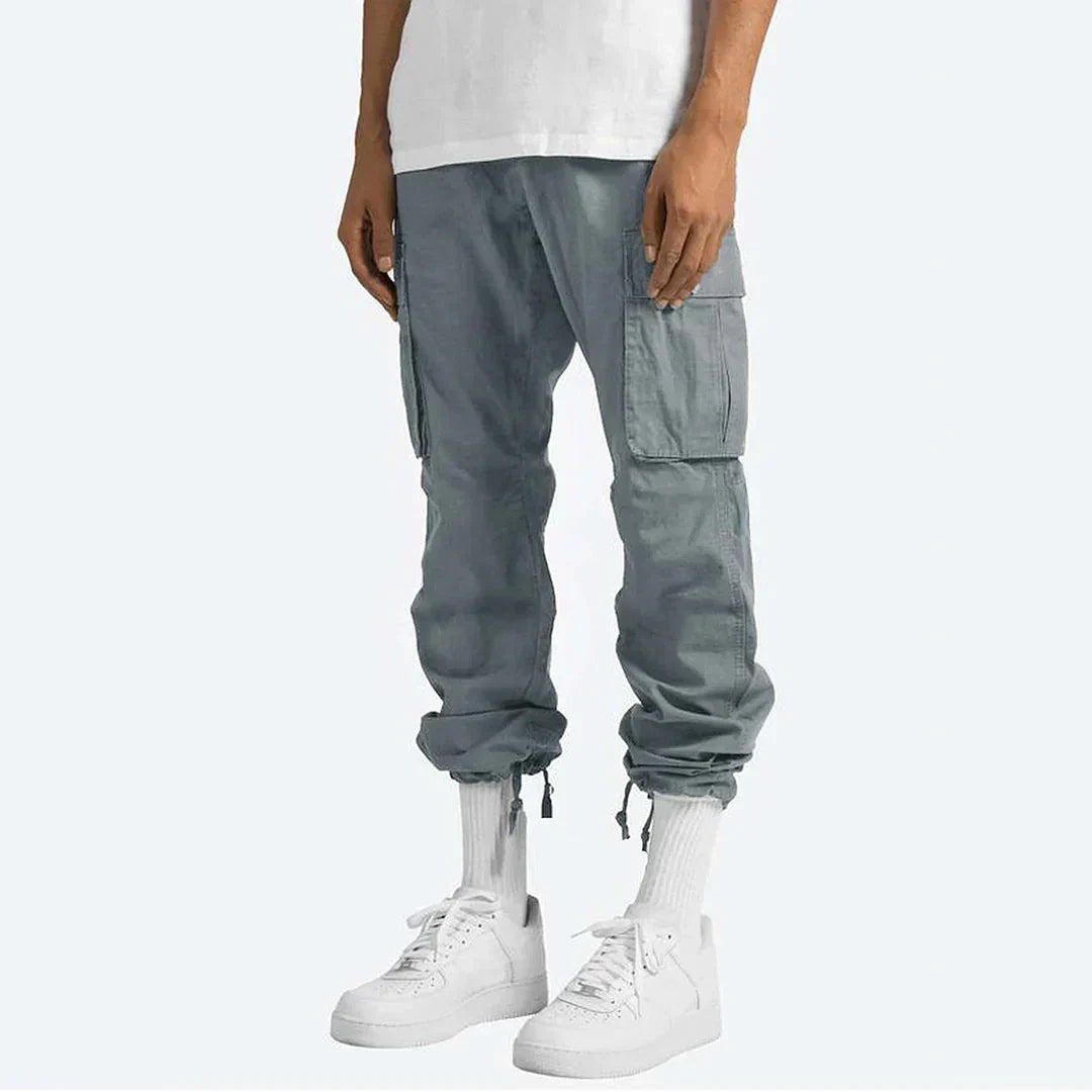 James Pantalon Cargo Hombre – Pantalon Outdoor Robusto con Bolsillos & Cintura Elástica