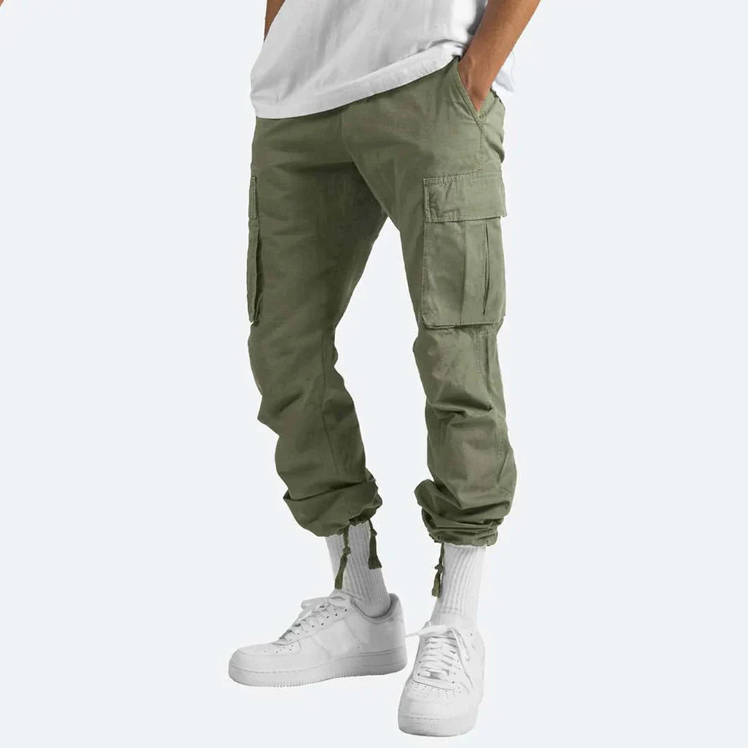 James Pantalon Cargo Hombre – Pantalon Outdoor Robusto con Bolsillos & Cintura Elástica