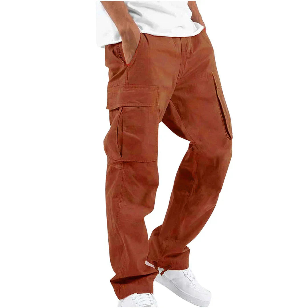 James Pantalon Cargo Hombre – Pantalon Outdoor Robusto con Bolsillos & Cintura Elástica