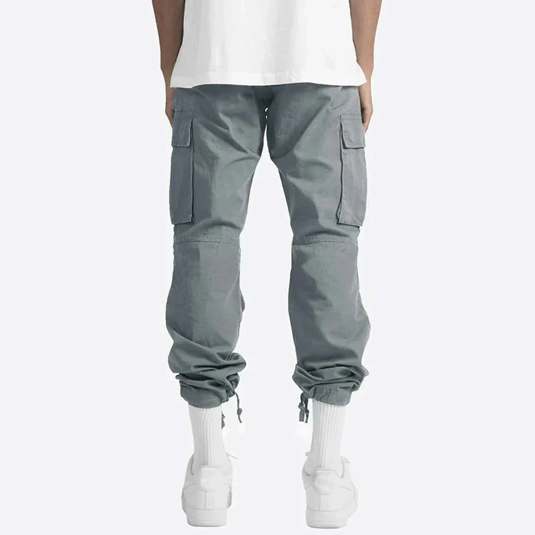James Pantalon Cargo Hombre – Pantalon Outdoor Robusto con Bolsillos & Cintura Elástica