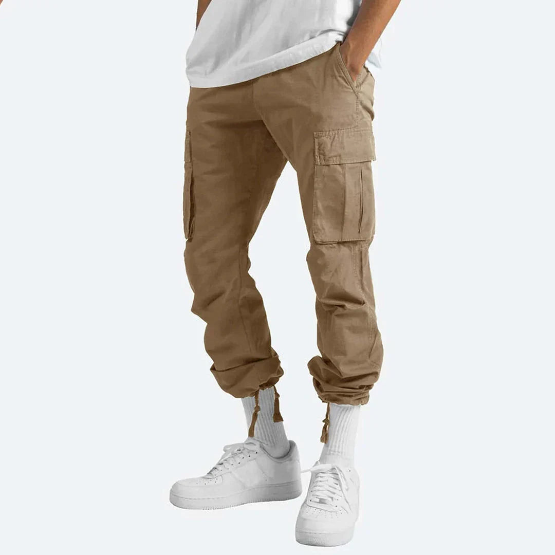 James Pantalon Cargo Hombre – Pantalon Outdoor Robusto con Bolsillos & Cintura Elástica
