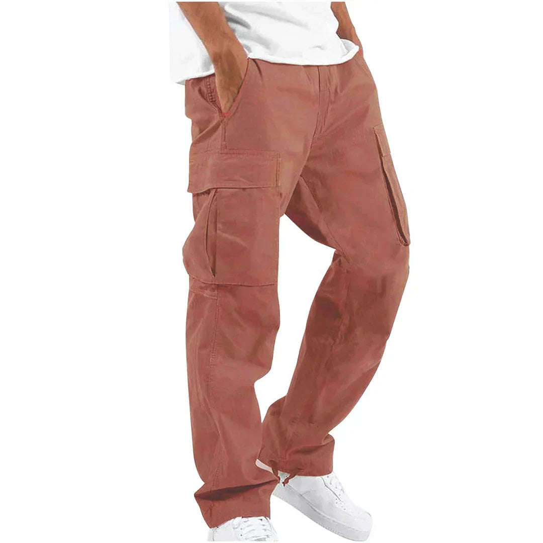 James Pantalon Cargo Hombre – Pantalon Outdoor Robusto con Bolsillos & Cintura Elástica