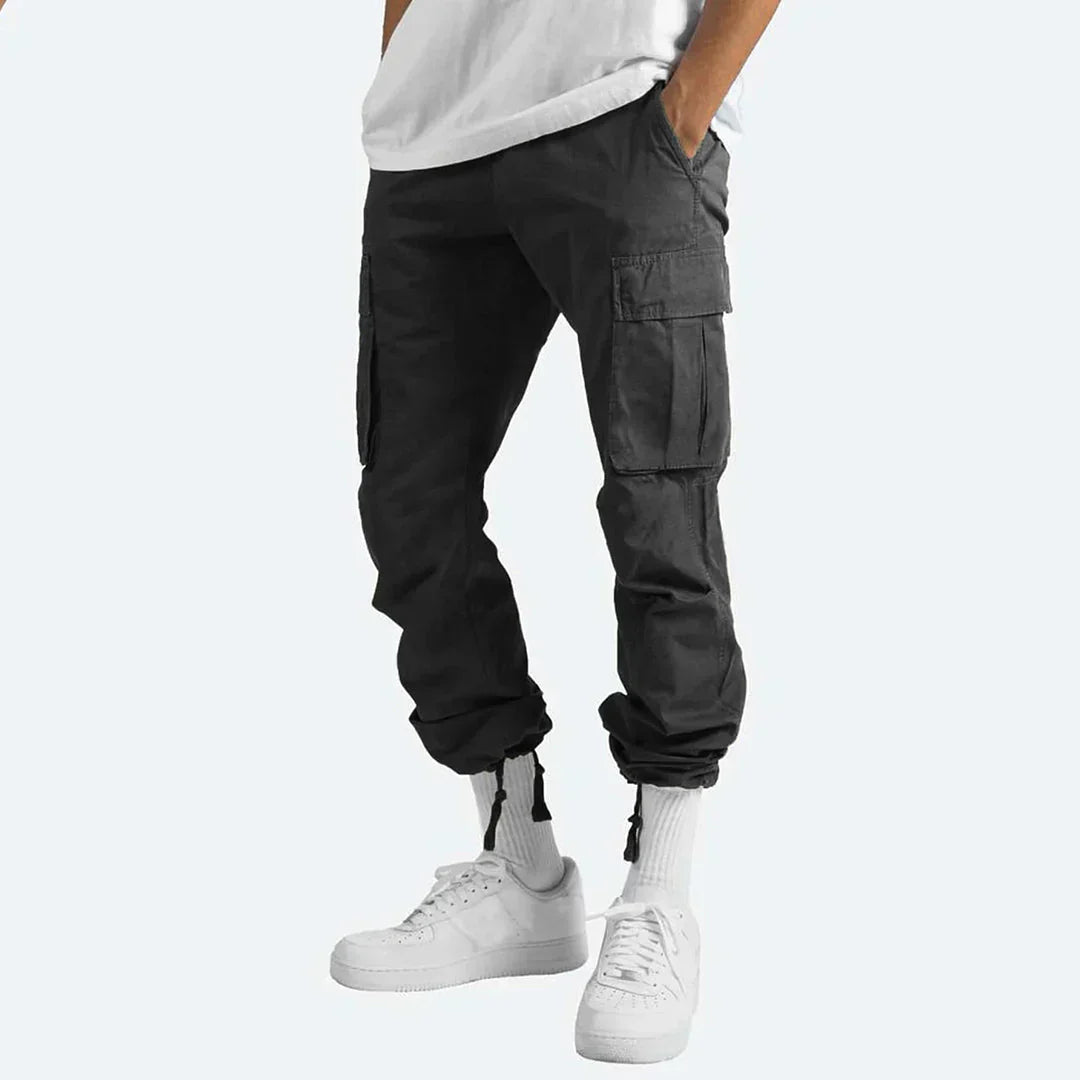 James Pantalon Cargo Hombre – Pantalon Outdoor Robusto con Bolsillos & Cintura Elástica