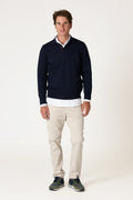 The Jersey Merino Polo Azul Marino