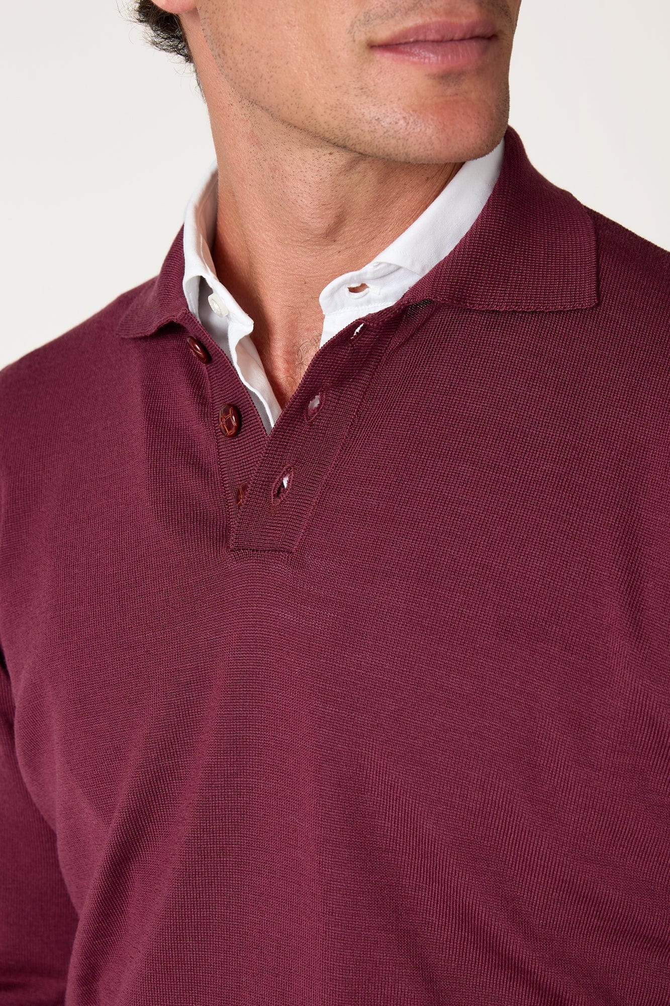 The Jersey Merino Polo Rosa Cubell