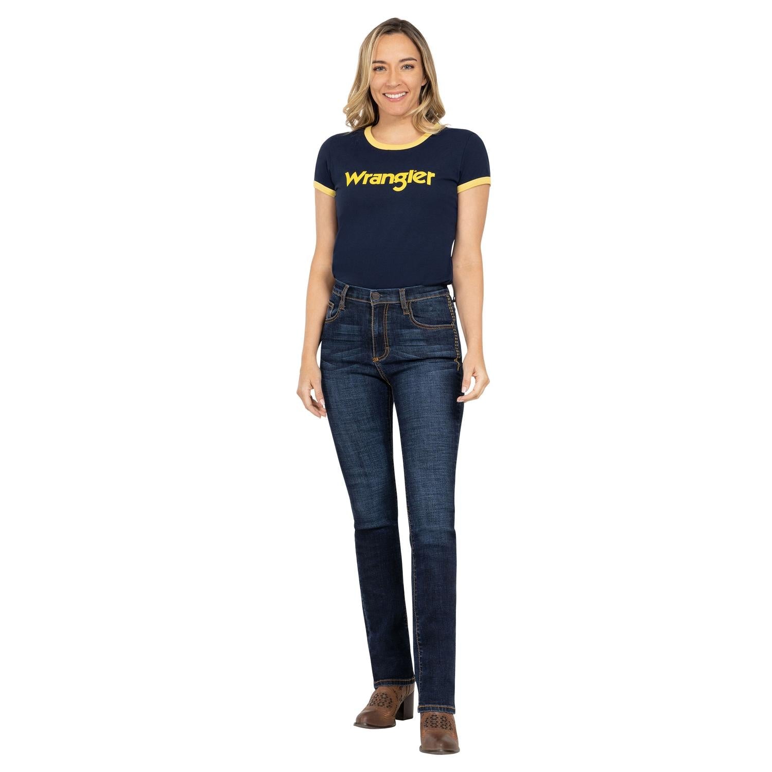 Jeans Vaqueros Mujer Wrangler High Rise Boot 401
