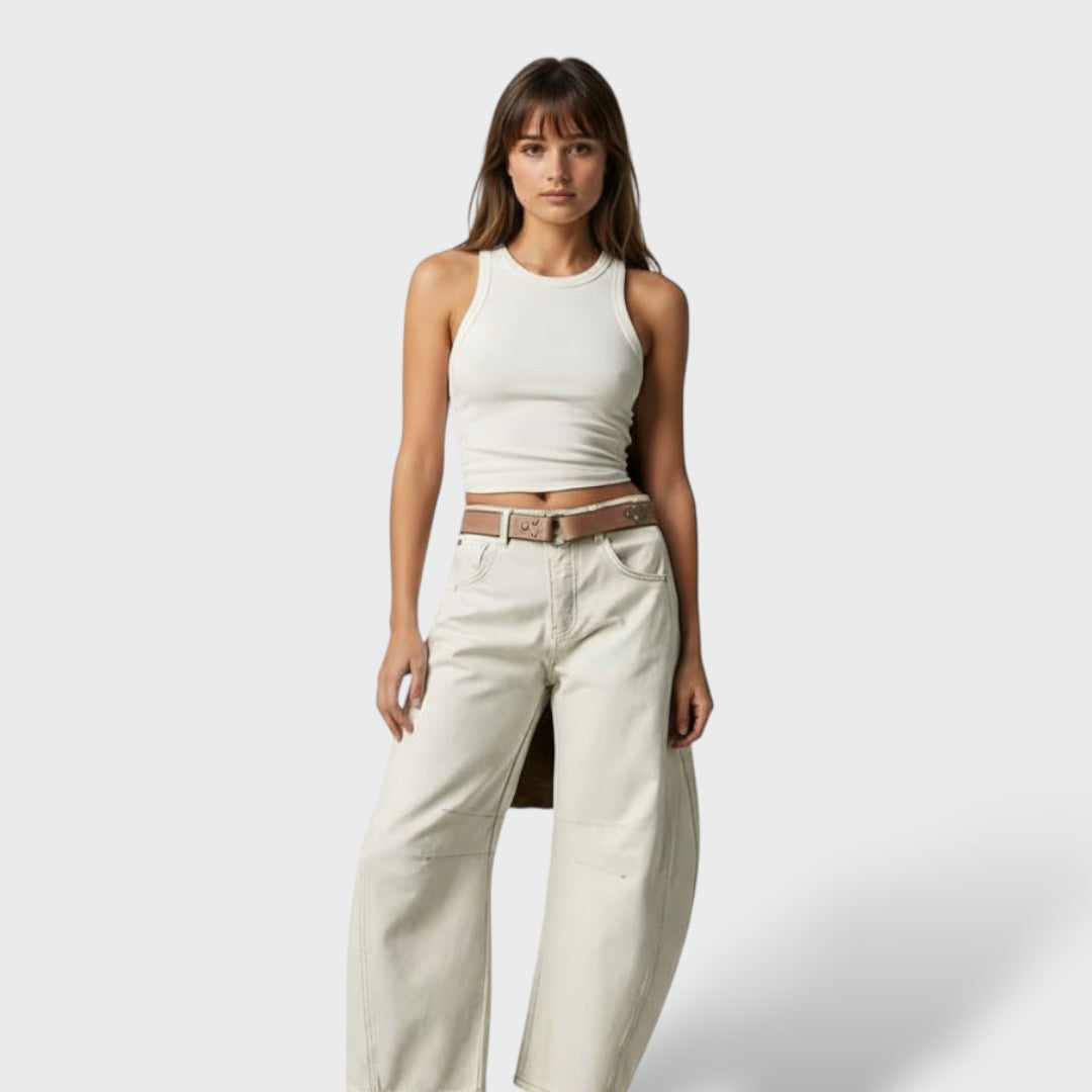 Pantalon Vaqueros de Mujer de Pierna Ancha.