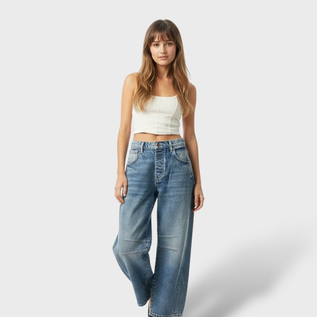 Pantalon Vaqueros de Mujer de Pierna Ancha.