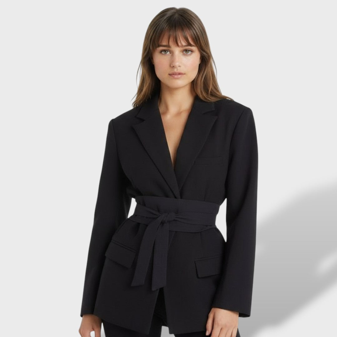Chaqueta Mujer Cinturón Entallado Chic