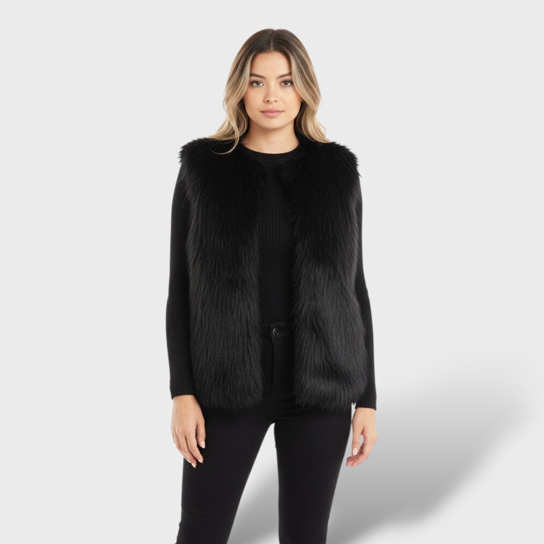 Chaleco de Pelo Mujer Invierno Elegante