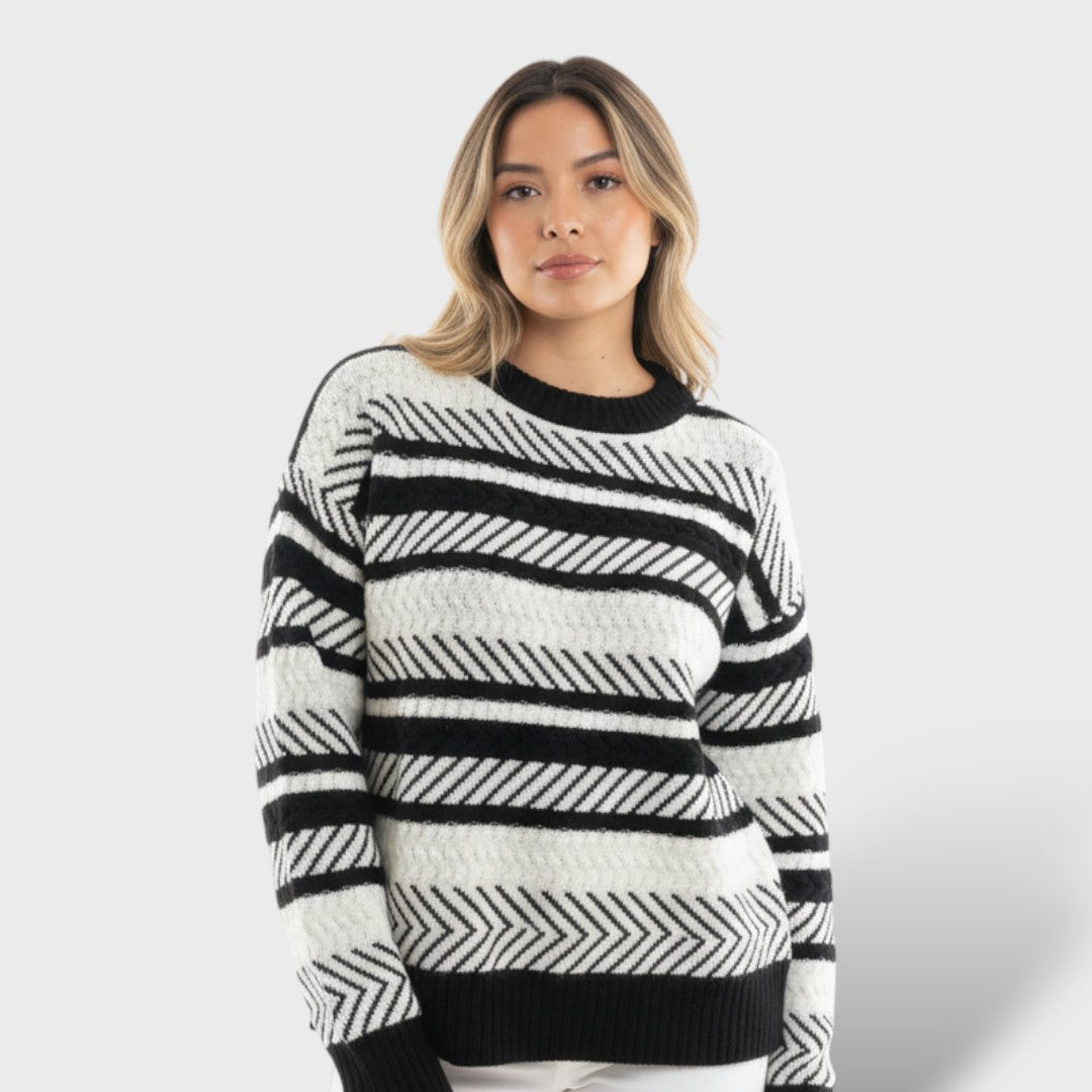 Jersey Rayas Navidad Mujer Moderno
