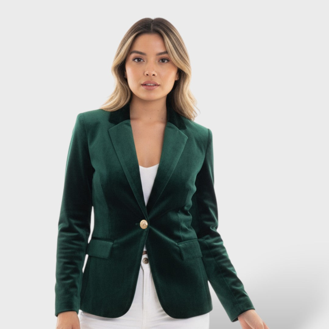 Chaqueta Mujer Elegante Botones Dorados