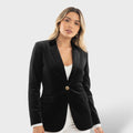 Chaqueta Mujer Elegante Botones Dorados