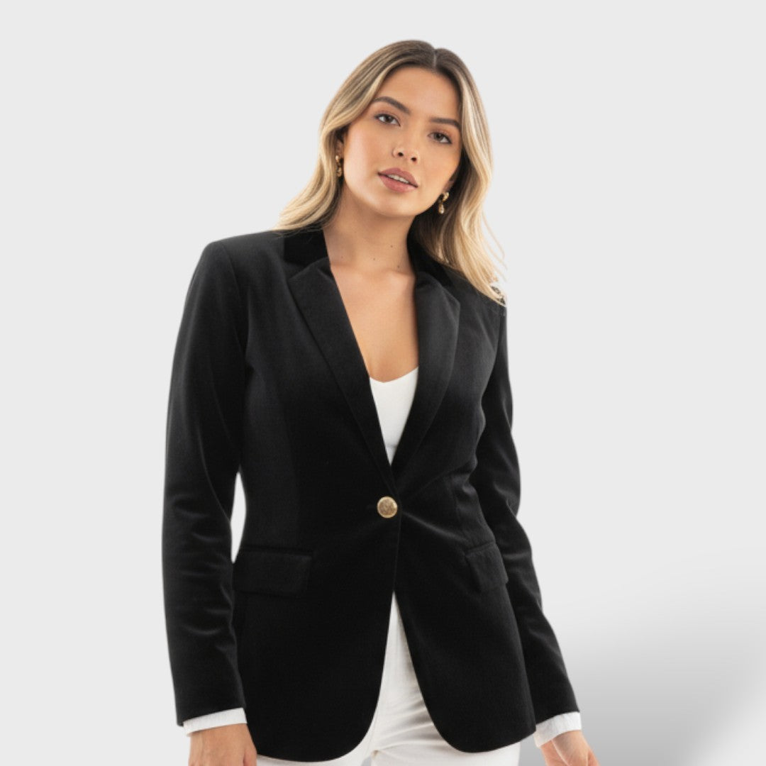 Chaqueta Mujer Elegante Botones Dorados