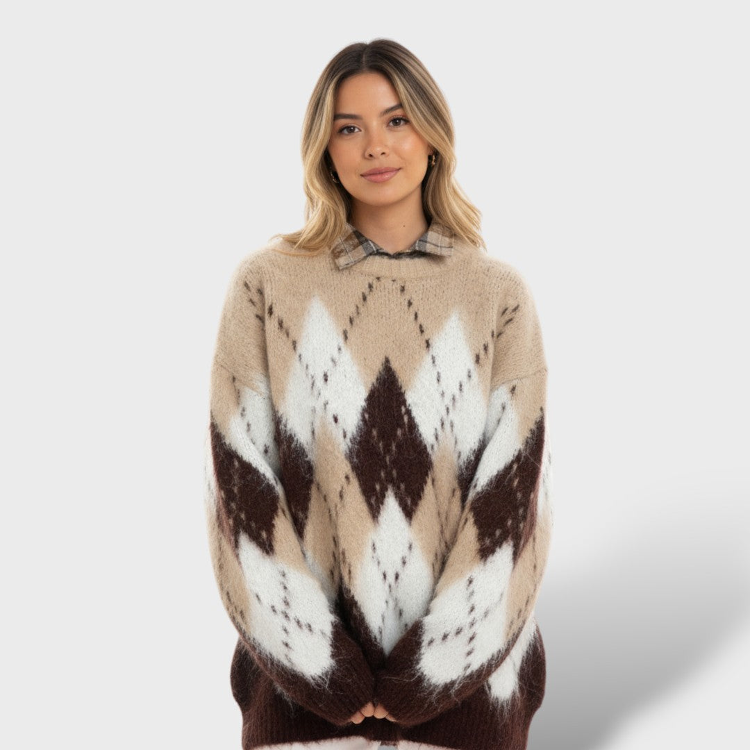 Jersey Mujer Cuadros Retro