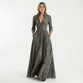 Vestido Largo Cuadros Elegante Mujer