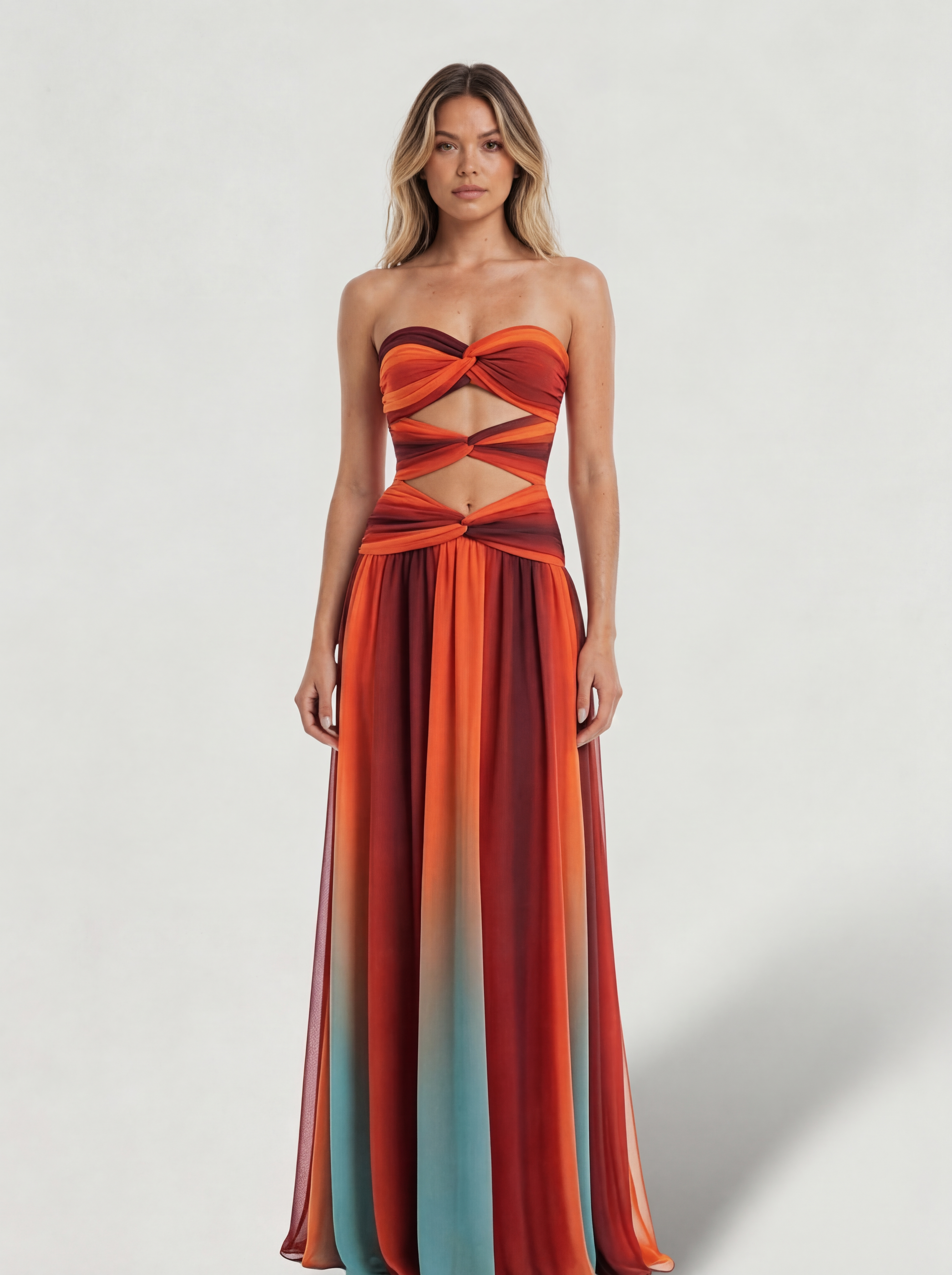 Vestido Maxi Elegante Calado Mujer