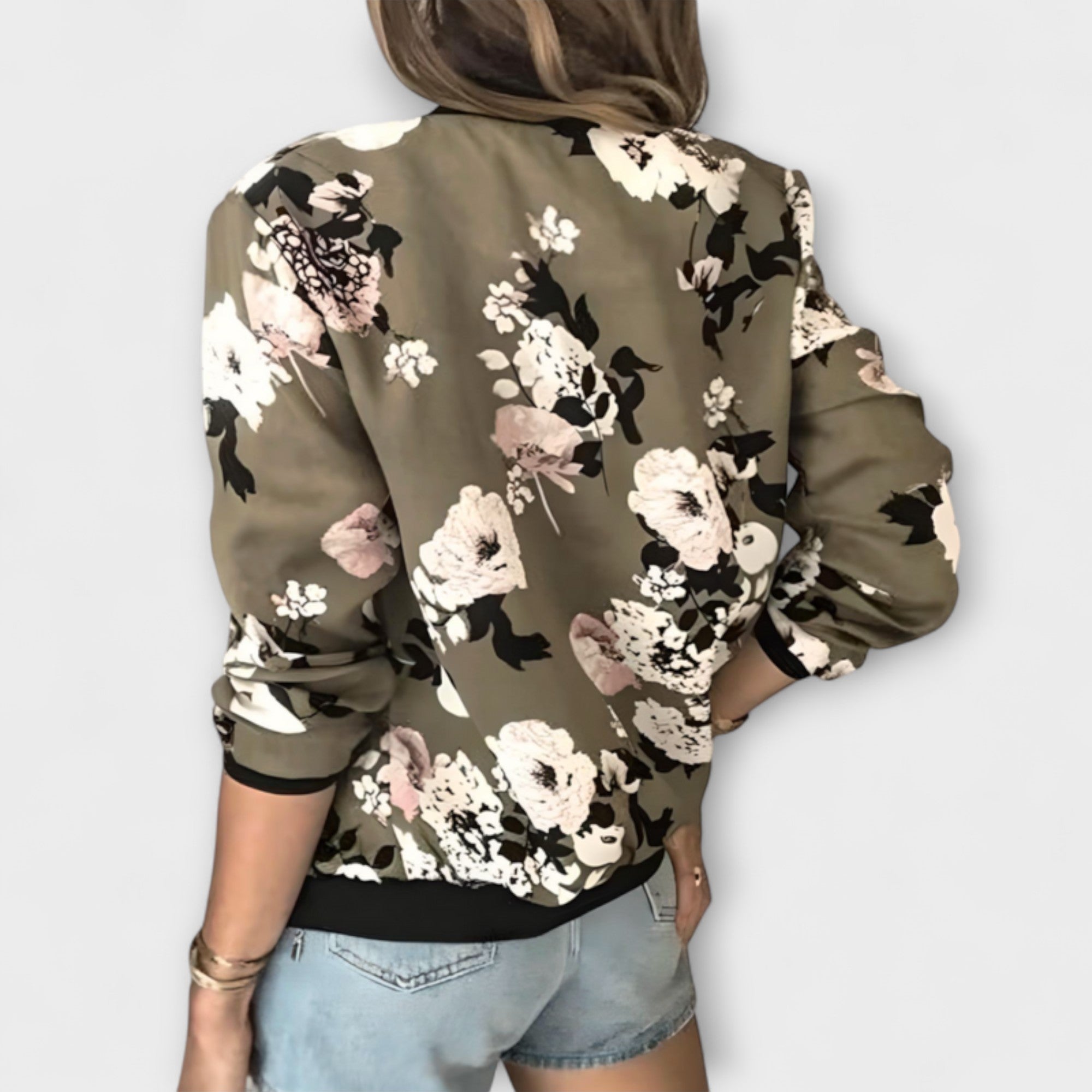 Kaelin - Elegante chaqueta bomber con estampado floral