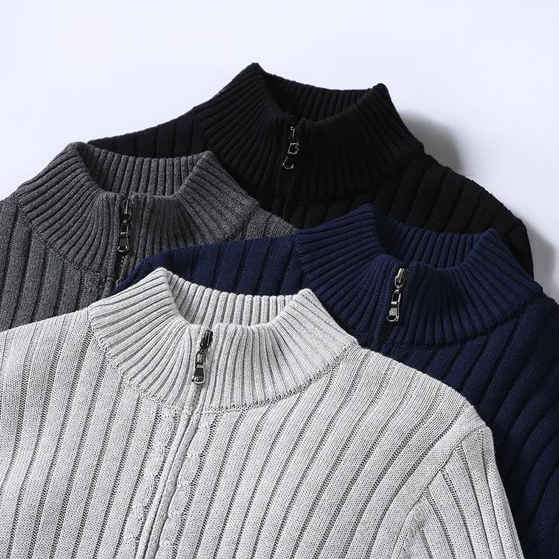 Drake Cardigan Homme – Gilet Zippé Moderne en Maille Douce au Style Intemporel