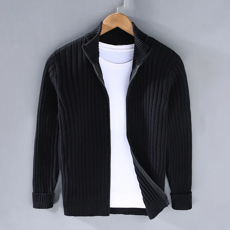 Drake Cardigan Homme – Gilet Zippé Moderne en Maille Douce au Style Intemporel
